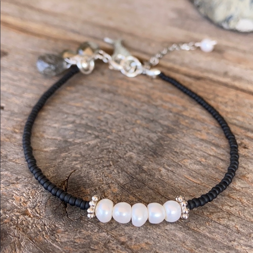 Dainty PEARL and GEMSTONE Bracelet